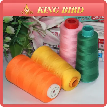 New Dyed Pattern Sewing Thread Plastic Spool