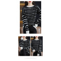 Vintage Crew Coun Contrast Stripe Ladies Pull