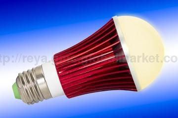 8W sıcak beyaz LED ampul-kırmızı kabuk