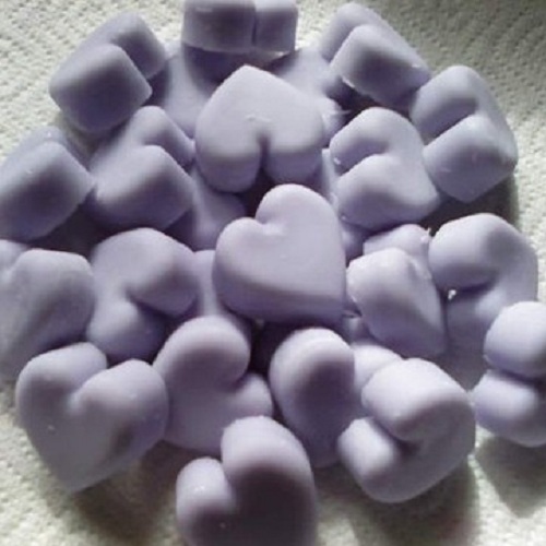 Forma de corazón de cera de soya aroma a la cera natural