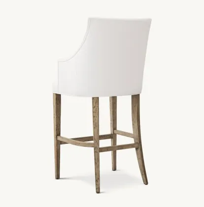 Ella Midcentury Design Wooden Frame Leather Bar & Counter Stool