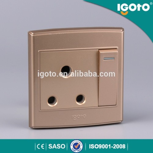 Igoto D3015g Golen Wall Socket 3 Pin 15a Wall Socket Dubai Wall Socket