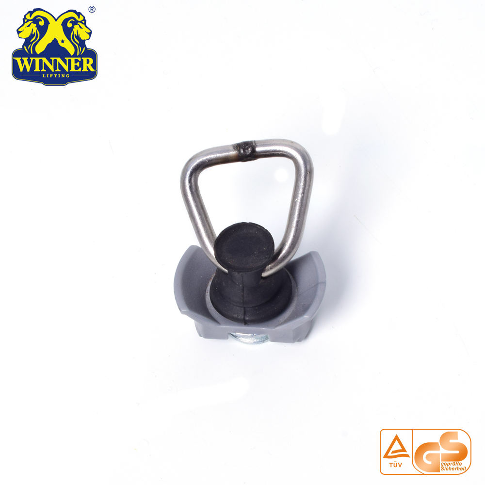 Plastic Base Single Stud Fitting With SS D Ring For Cargo