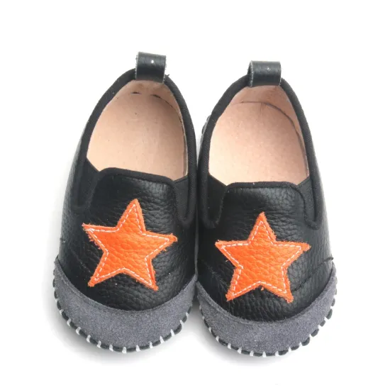 Fashion Style Black Baby Fancy Shoes Star Prewalk Baby Shoes Wholesale
