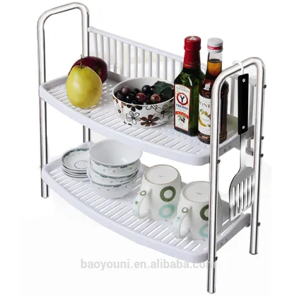BAOYOUNI 2-tier Kitchen spice Storage Rack DQ-0937