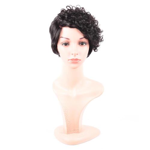 SHORT CURLY NATURAL HAIR LACE WIG