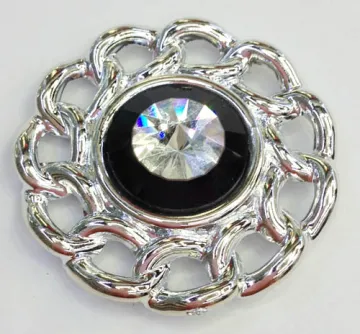 Flower Shapes Metallic Rhinestone Shoe Clips