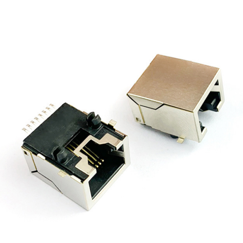 RJ45 JACK ከፍተኛ ማስገቢያ 1X1ወደብ ጋሻ አይነት