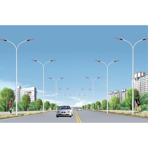 Hot Dip Galvanized Street Light Pole