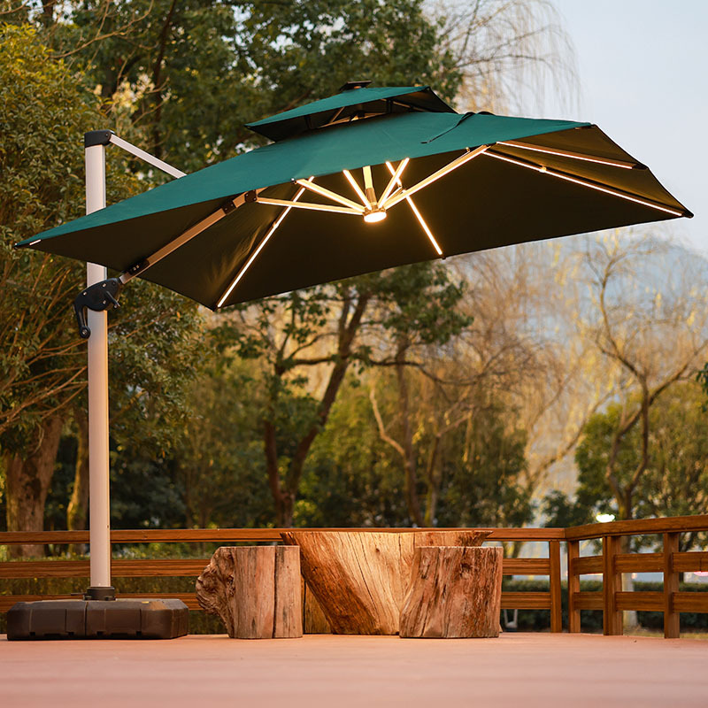 Светодиодный садовый алюминиевый водонепроницаемый консольный зонтик