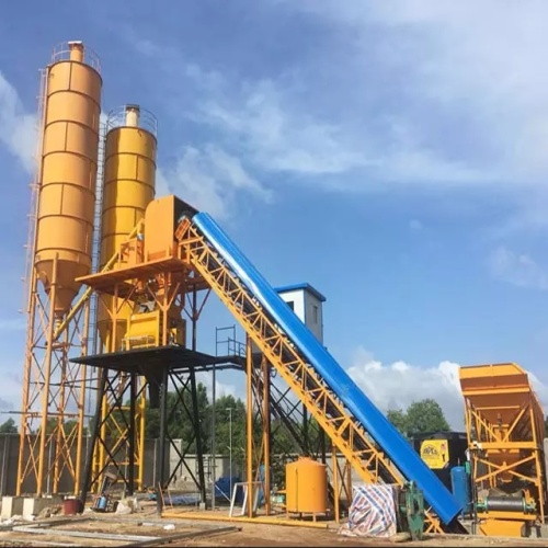 HZS60 Mounted Stationary concrete batching plant 60m3