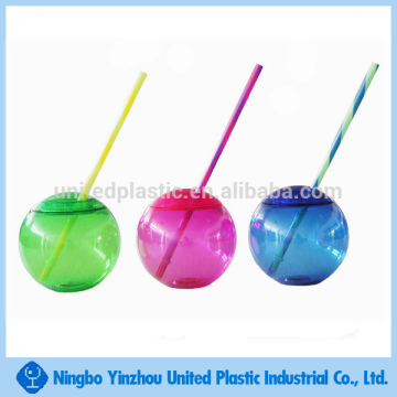 450ml Green Color Plastic Drinking Vessel with straw