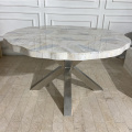 Mesa de jantar de mármore natural de luxo