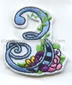 fashion embroidery patch with heat seal back