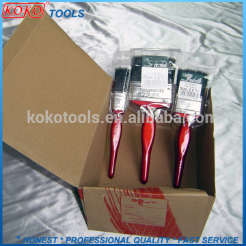 628 plastic handle bristles and plastic wire mixed hair branded cheap paint brushes with color box packing