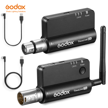Timolink TX/RX: trasmettitore DMX wireless con lumenradio CRMX incorporato per trasmissione remota fino a 984 canali