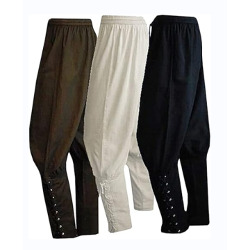 Pantalon médiéval masculin avec pantalon pirate rayé