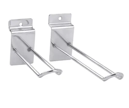 U Shape Double Wires Slatwall Hooks for Retail Display