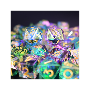 LM Factory Direct DND 5E RPG Electroplate Dragon Eyes D20樹脂多面体ダイス
