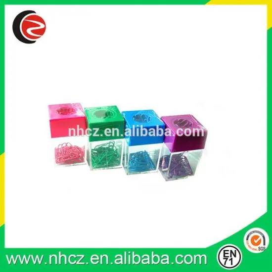 Colorful 28MM Paper Clips in Plastic Box