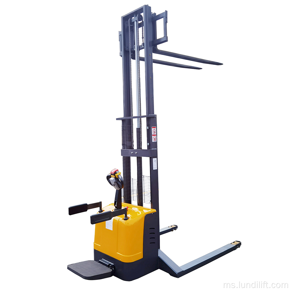 2ton stacker pallet straddle elektrik penuh untuk gudang