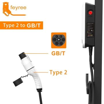Portable Electric Car Adapter for Feyree 32A Type 2 to GB/T: 7KW & 22KW AC EV Charger