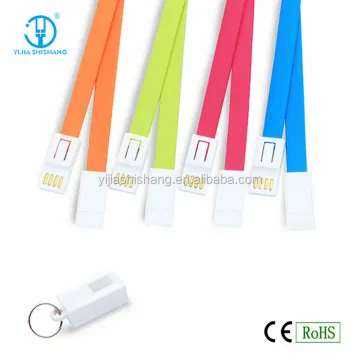 Yijiashishang 2016 new selling USB Keychain Cables with high speed, Logo printable OEM keychain cable