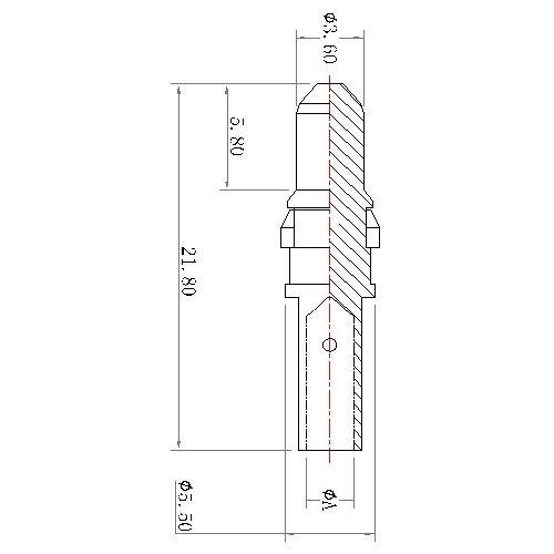 CP11M-XXX 6 POWER PIN CRIMP MALE CONTACT 30Aor20Aor10A(work in coaxial)