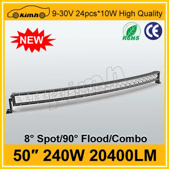 Single row curved off road 4x4 accessories led light bar