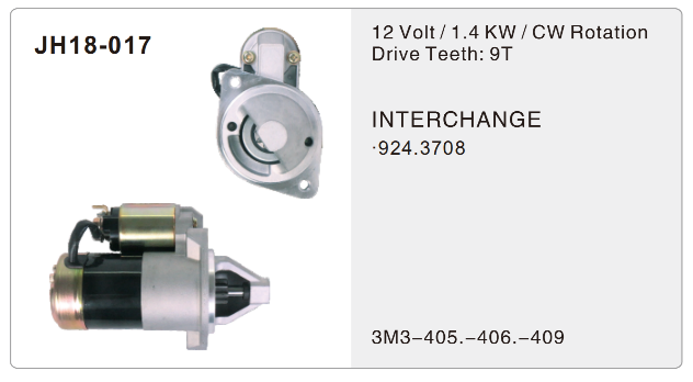 starter -JH18-017-X
