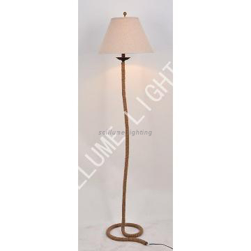simple popular jute rope design floor lamp in bedroom