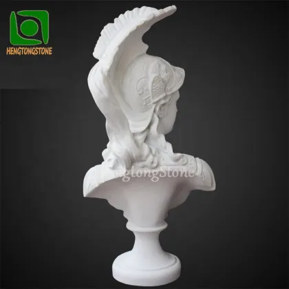 White Marble Athena Goddess Bust Statue
