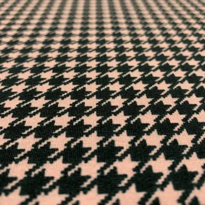 Hound Tooth Check Printed Fabric