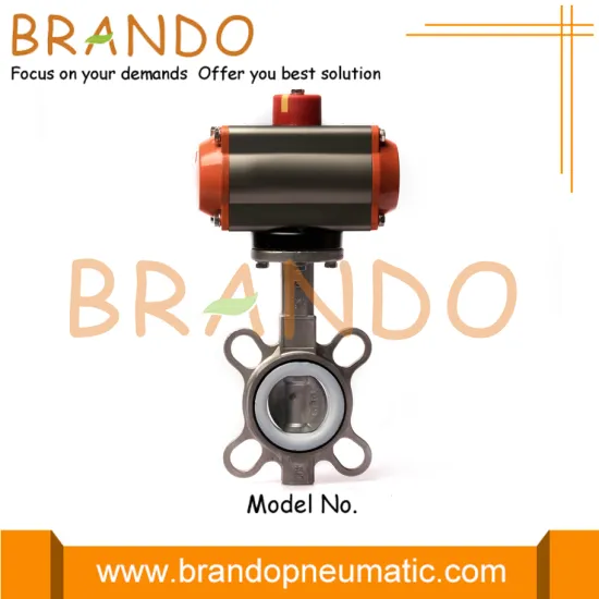 Stainless Steel PTFE Seat Wafer Pneumatic Butterfly Valve