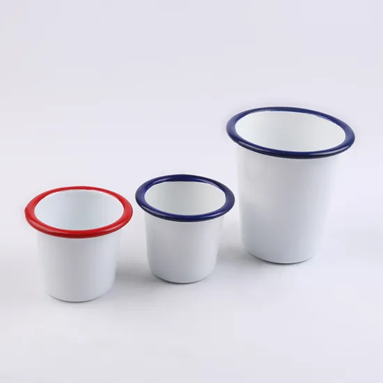 High Quality Beaker Flask Cone Cup Cast Iron Camping Coffee Enamel Mug