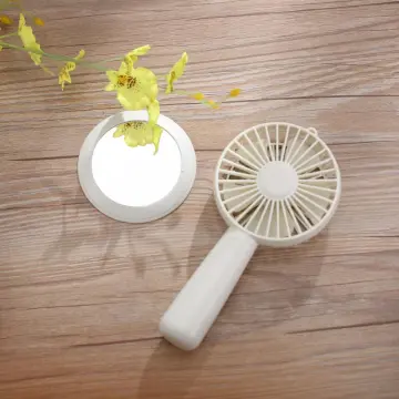 Beautiful Electric Portable USB Handheld Mirror Mini Fan