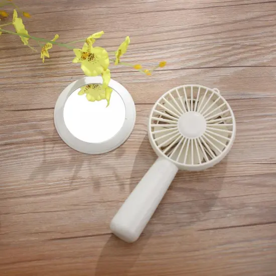 Mini Handheld Personal Portable Cooling Fan with Mirror