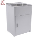 Stainless Steel Bathroom Double Basin Laundry Cabinet