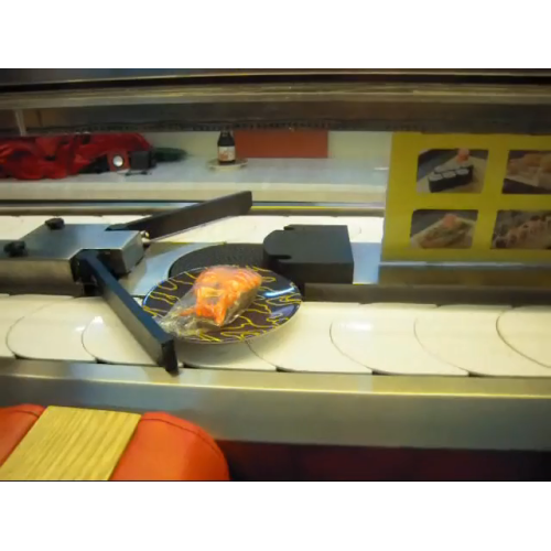 Food Grade Rotary Sushi Belt Rotary sushi food conveyor belt throttling system Manufactory