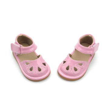 Sweet First Class Pink Hollow Squeaky Shoes Haurra