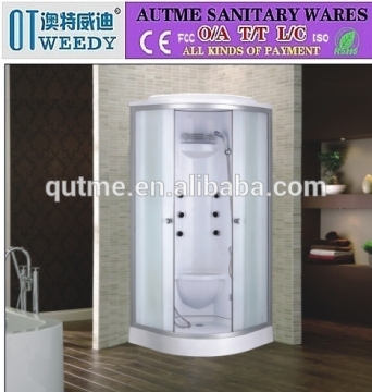 2014 cheap shower room& mat glass shower cabin&shower enlosure