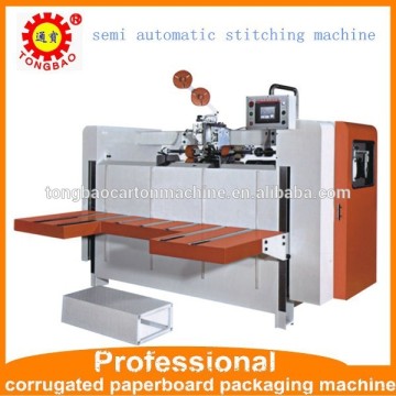 semi-automatic servo motor corrugated carton box stitching machine