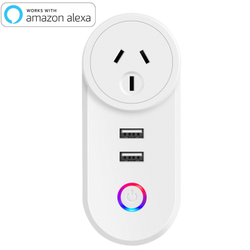 Chaoran عالية الجودة المحمولة AU Kettle ذكي التوصيل WiFi المقبس الذكي مع 2 USB TUYA