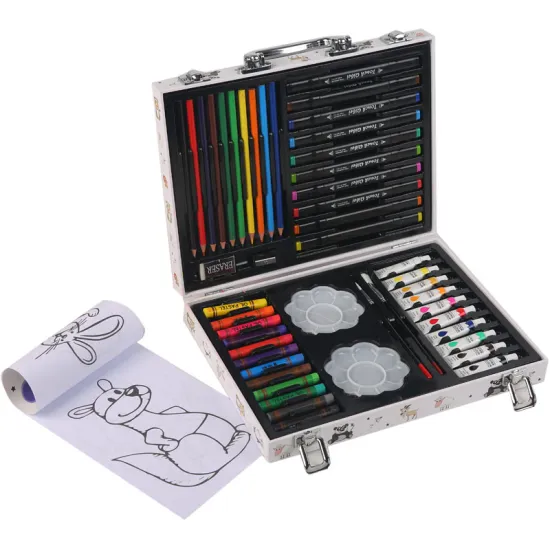 Wooden Case School Professional Painting Crayon Set for Kids