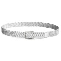 Luxury Silver Woven Belt Design
