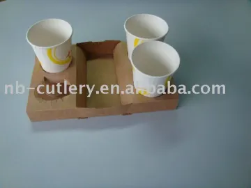 brown kraft paper cup tray holder