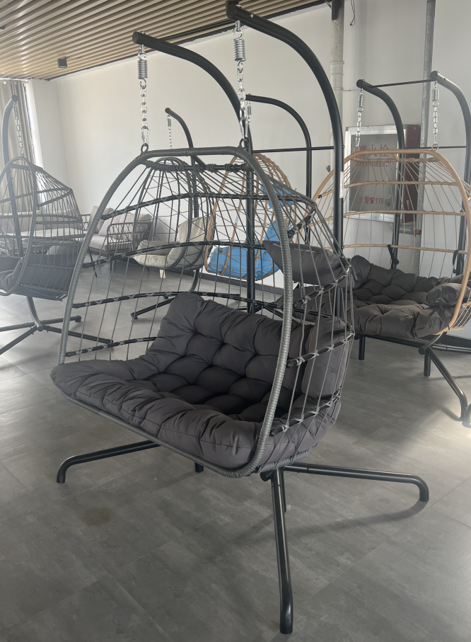 double hanging egg chair