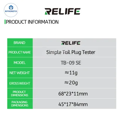 RELIFE TB-09 SE Type-C Lightning Phone Charging Port Tester