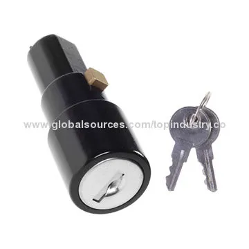 Zinc Alloy Lock Cylinder, Push Lock, Black Powder Coating, Customized Locks Available