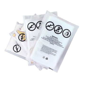 Custom Logo Slide Clear Frosted Zipper Plastic Bags for Clothing Packaging